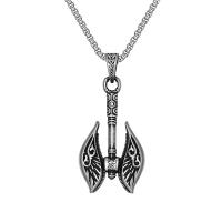 Titanium Steel Necklace, Axe, fashion jewelry & for man, original color, Length:Approx 23.6 Inch, Sold By PC