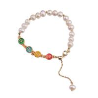 Freshwater Cultured Pearl Bracelet Brass with Freshwater Pearl with 5cm extender chain plated fashion jewelry white nickel lead & cadmium free Length 16.5 cm Sold By PC