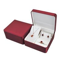 PU nakit set box, s Velveteen, otporno na prašinu, više boja za izbor, 140x150x72mm, Prodano By PC