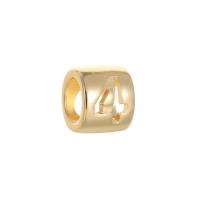 Holle Brass Beads, Messing, Kolom, gold plated, DIY & verschillende ontwerpen voor de keuze, gouden, nikkel, lood en cadmium vrij, 6x7mm, Verkocht door PC