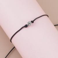 Zinc Alloy Bracelet with leather cord Rose Length Adjustable & fashion jewelry & Unisex nickel lead & cadmium free Length Approx 16-30 cm Sold By PC