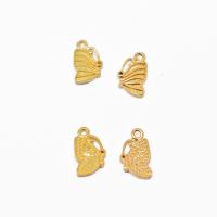 Brass Jewelry Pendants Butterfly Corrosion-Resistant & fashion jewelry & DIY original color nickel lead & cadmium free Sold By Set