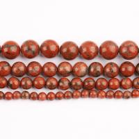 Sesam Jaspis Perlen, Roter Sesam Jaspis, rund, poliert, DIY & verschiedene Größen vorhanden, verkauft per ca. 37 cm Strang