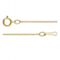 Gold Filled Necklace Chain 14K gold-filled DIY & oval chain 1.20mm Sold By PC