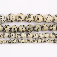 Dalmatinski perle, Krug, uglađen, možete DIY & različite veličine za izbor, Prodano Per Približno 37 cm Strand
