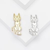 Zinc Alloy Brooches Fox plated fashion jewelry & for woman nickel lead & cadmium free Sold By PC