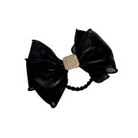 Bunny Ears Hair Scrunchies Cloth with Elastic Thread fashion jewelry & micro pave cubic zirconia & for woman Sold By PC