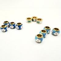 Edelstahl-Beads, 304 Edelstahl, DIY & verschiedene Stile für Wahl & Emaille & mit Strass, keine, 10mm, verkauft von PC