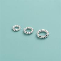 925 prata esterlina anéis de ligação, DIY & tamanho diferente para a escolha, prateado, vendido por PC