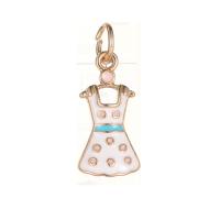 Zinc Alloy Pendant Garment gold color plated DIY & enamel white nickel lead & cadmium free Sold By PC