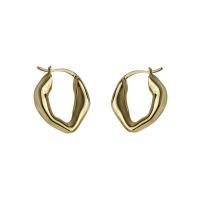 Messing Huggie Hoop Earring, gold plated, mode sieraden & voor vrouw & hol, nikkel, lood en cadmium vrij, 25mm, Verkocht door pair