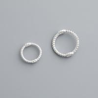 925 Sterling Silver Frame Bead Donut DIY silver color Sold By PC