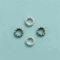 925 Ezüst Jump Gyűrű, DIY, több színt a választás, 5.20x1.40mm, Lyuk:Kb 3.5mm, Által értékesített PC