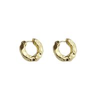 Brass Huggie Hoop Earring Donut plated fashion jewelry & for woman nickel lead & cadmium free 17mm Sold By Pair