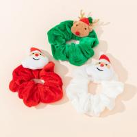 Hair Scrunchies Cloth printing Christmas Design & fashion jewelry & for woman 11cm Sold By PC