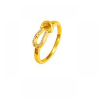 Strass vinger Ring, Koper legering, mode sieraden & verschillende grootte voor keus & voor vrouw & met strass, nikkel, lood en cadmium vrij, 6mm, Verkocht door PC