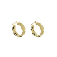 Brass Huggie Hoop Earring gold color plated fashion jewelry & for woman & enamel nickel lead & cadmium free 20mm Sold By Pair