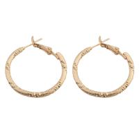 Brass Hoop Earring Donut gold color plated fashion jewelry & for woman nickel lead & cadmium free Sold By Pair
