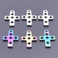 Stainless Steel Cross Pendants 304 Stainless Steel Vacuum Ion Plating DIY & hollow Sold By PC