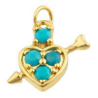 Brass Heart Pendants gold color plated fashion jewelry & DIY & enamel mixed colors nickel lead & cadmium free Sold By PC