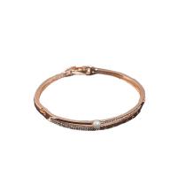 Zinc Alloy Bangle with Plastic Pearl plated fashion jewelry & for woman & with rhinestone nickel lead & cadmium free Sold By PC