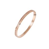 Zinc Alloy Bangle plated fashion jewelry & for woman & with rhinestone nickel lead & cadmium free 4mm Inner Approx 58mm Sold By PC
