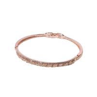 Tibetan Style Bangle, plated, fashion jewelry & for woman & with rhinestone, more colors for choice, nickel, lead & cadmium free, 60x50mm, Sold By PC