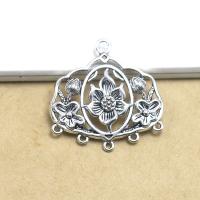 Zinc Alloy Pendants plated Corrosion-Resistant & DIY & 1/5 loop & hollow nickel lead & cadmium free Sold By PC