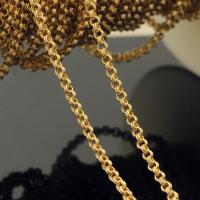 Медно-золото цепочки, 14K позолоченный, DIY, 2.62mm, продается м
