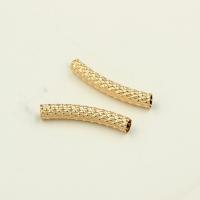 Gold Filled Curved Tube Beads 14K gold-filled DIY Sold By PC