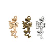 Zinc Alloy Pendants Dragon plated vintage & DIY nickel lead & cadmium free Approx Sold By Bag