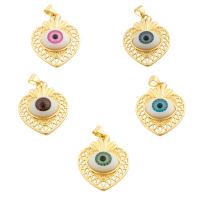 Rhinestone Brass Pendants with Resin gold color plated fashion jewelry & DIY & with rhinestone nickel lead & cadmium free Sold By PC