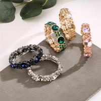 Zinc Alloy Bangle plated fashion jewelry & with rhinestone nickel lead & cadmium free 16mm Length 18.5 cm Sold By PC