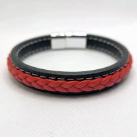 Leather Bracelet with Zinc Alloy fashion jewelry & Unisex Length Approx 8.7 Inch Sold By PC
