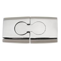 Stainless Steel Magnetska kopča, 304 nehrđajućeg čelika, uglađen, modni nakit & možete DIY, izvorna boja, 25x13x5mm, Prodano By PC