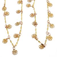 Brass Beading Chains Rose DIY & hollow original color nickel lead & cadmium free 7mm Sold By m