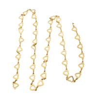 Brass Beading Chains Heart DIY & hollow original color nickel lead & cadmium free 7mm Sold By m