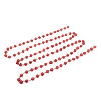 النحاس سلسلة الزخرفية, مع زجاج, ديي & الأوجه, أحمر, النيكل والرصاص والكادميوم الحرة, 4x4mm, تباع بواسطة م