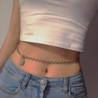 Body Chain Jewelry, Titanium Steel, Lock, plated, fashion jewelry, more colors for choice, Length:70 cm, Sold By PC