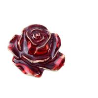 Jewelry Accessories Zinc Alloy Rose KC gold color plated DIY & enamel Sold By PC