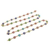 Brass Ball Chain Flat Round DIY & enamel multi-colored nickel lead & cadmium free Sold By m