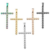 Nehrđajućeg čelika križa Privjesci, 304 nehrđajućeg čelika, možete DIY, više boja za izbor, 54x25mm, Prodano By PC