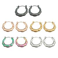Stainless Steel Lever Terug Earring, 304 roestvrij staal, mode sieraden & voor vrouw, meer kleuren voor de keuze, 21x20mm, Verkocht door pair