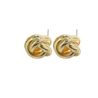 Iron Earring gold color plated & for woman 18-36mm Sold By Pair