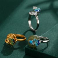 Messing Bezel Ring Base, forgyldt, Håndmalet emalje glasur & du kan DIY & forskellige stilarter for valg, nikkel, bly & cadmium fri, 14x11.50mm, Solgt af PC