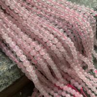 Naturliga rosenkvarts pärlor, Rose Quartz, Rund, polerad, DIY & olika storlek för val, rosa, Såld Per Ca 39 cm Strand