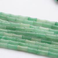 Perline avventurina, avventurina verde, lucido, DIY, verde, 5x12mm, Appross. 32PC/filo, Venduto da filo