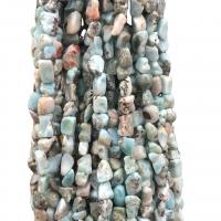 Mischedelstein Perlen, Larimar, Klumpen, poliert, DIY, gemischte Farben, 5x9mm, verkauft per ca. 38-40 cm Strang