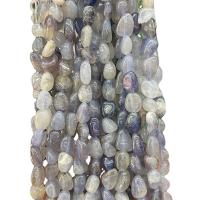 Mischedelstein Perlen, Flieder Perlen, Klumpen, poliert, DIY, gemischte Farben, 5x9mm, ca. 55PCs/Strang, verkauft von Strang