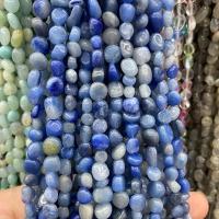 Lapis Lazuli Beads, Nuggets, gepolijst, DIY, blauw, 5x9mm, Ca 55pC's/Strand, Verkocht door Strand